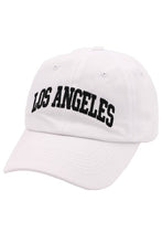 "Los Angeles" Embroidered Baseball Hat in White