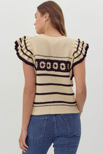 Crotchet Flutter Sleeve Top